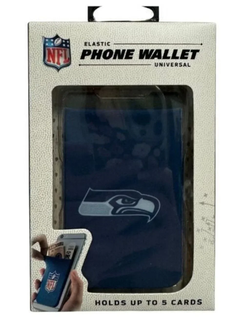 Seattle Seahawks Cell Phone Wallet Elastic Credit Card ID Holder 3M NFL Merch